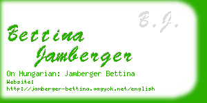 bettina jamberger business card